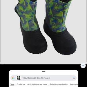 Kids' Green and Blue Camouflage Boots